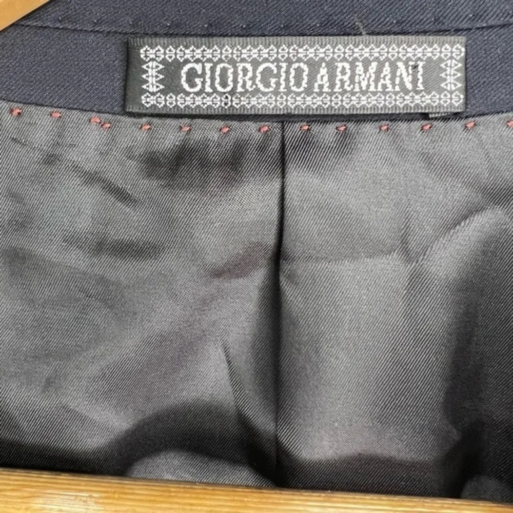 Giorgio Armani Black Basic Sport Coat Blazer Jacket Men Size 42 3 Button